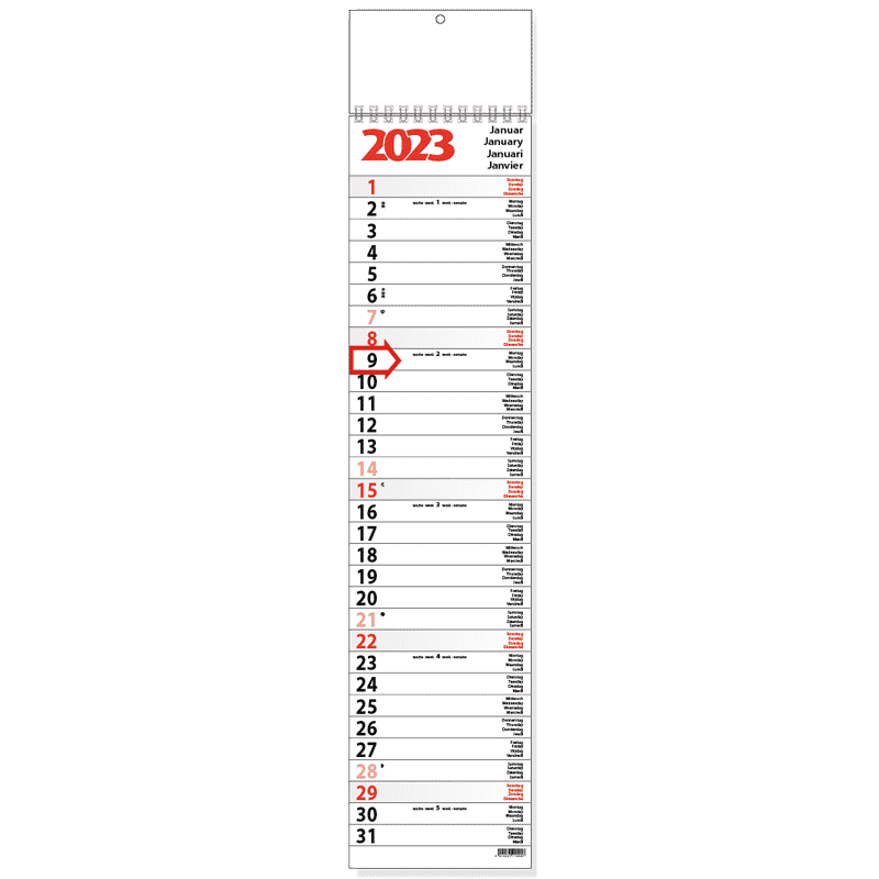 Slim Line Calendar XL 2023 - calendars365.shop