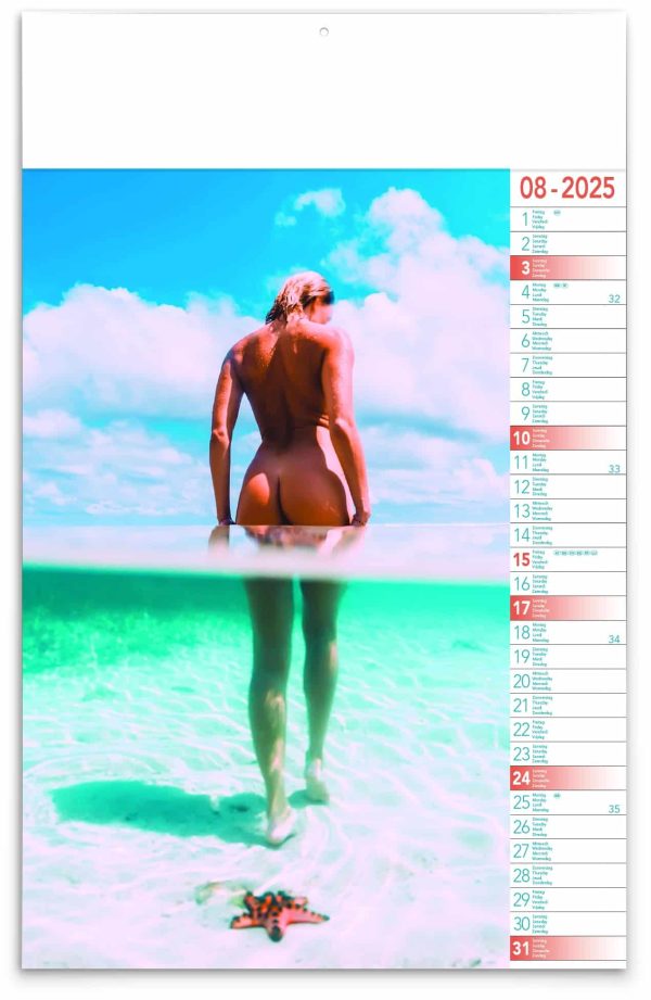 Calendar Tropical Girls 2025 - August