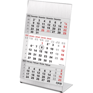 Desk calendar 3 months 2025 Steel