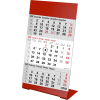 Desk calendar 3 months 2025 Color red