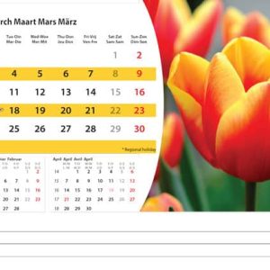 Desk calendar Flowers 2025 - March