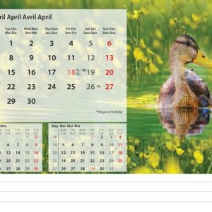 Desk calendar Beautiful Nature 2025 - April