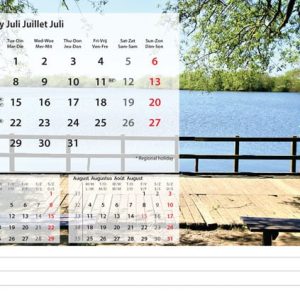 Desk calendar Beautiful Nature 2025 - July