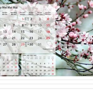 Desk calendar Beautiful Nature 2025 - May