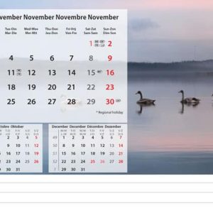 Desk calendar Beautiful Nature 2025 - November