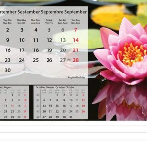 Desk calendar Beautiful Nature 2025 - September