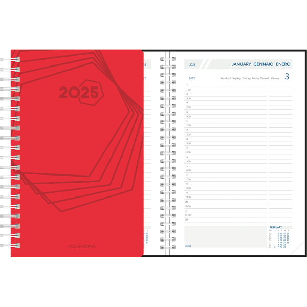 Diary Daily wire-o 2025 Red