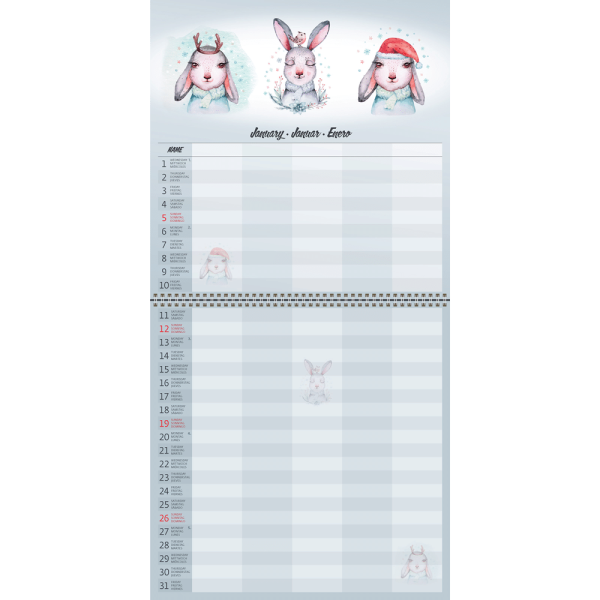 Calendar Family Planner 2025 - January