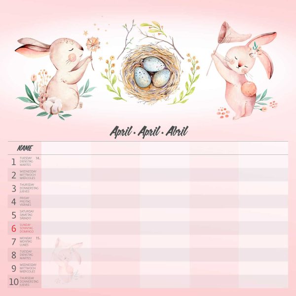 Calendar Family Planner 2025 - April