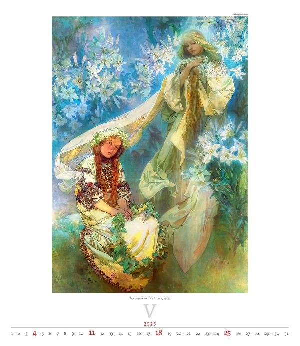 Calendar Art Alfons Mucha 2025 - May