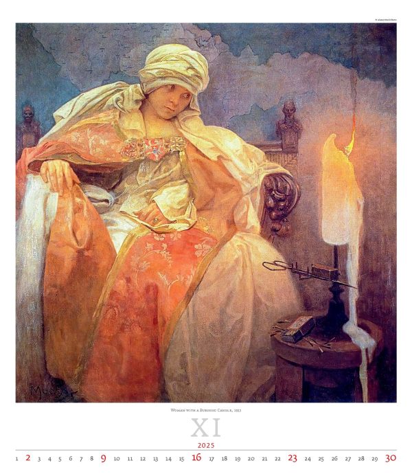 Calendar Art Alfons Mucha 2025 - November