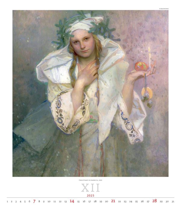 Calendar Art Alfons Mucha 2025 - December