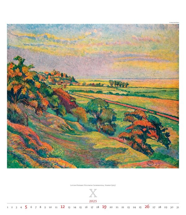 Calendar Art Impressionism 2025 - October