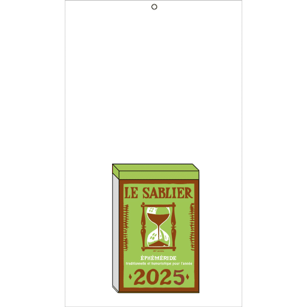 Tear-off Le Sablier 2025 on cardboard